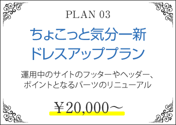 ちょこっと気分一新ドレスアッププラン